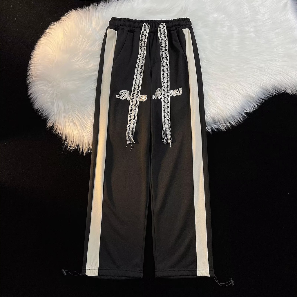 Quần ống rộng In Chữ Phong Cách Hàn Quốc Thời Trang Cho Nam [M-2XL]