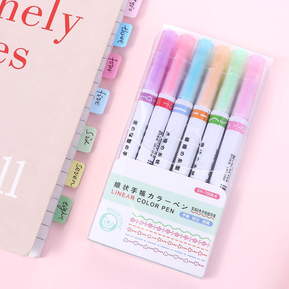 Bút Đánh Dấu PATRICIA Dạng Lăn Hình Trái Tim Màu Sắc Kẹo Ngọt Phong Cách Vintage Dành Cho Học