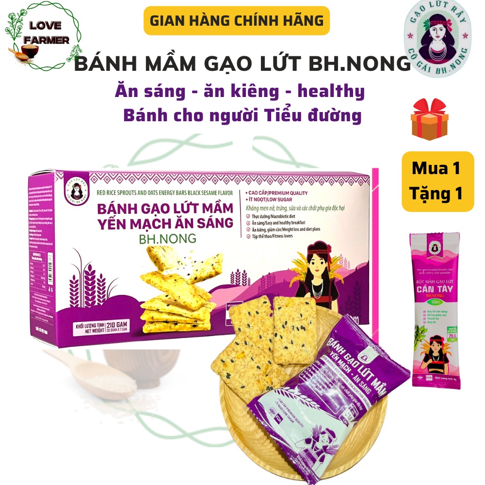 Bánh Mầm Gạo Lứt BH.NONG thực dưỡng_Bánh gạo lứt Bhnong = Ăn kiêng, thuần tự nhiên, tốt cho người Tiểu đường -