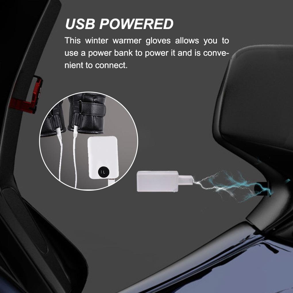 1 Đôi Găng Tay Sưởi Ấm Chống Thấm Nước Có Thể Điều Chỉnh Dùng Khi Cắm Trại