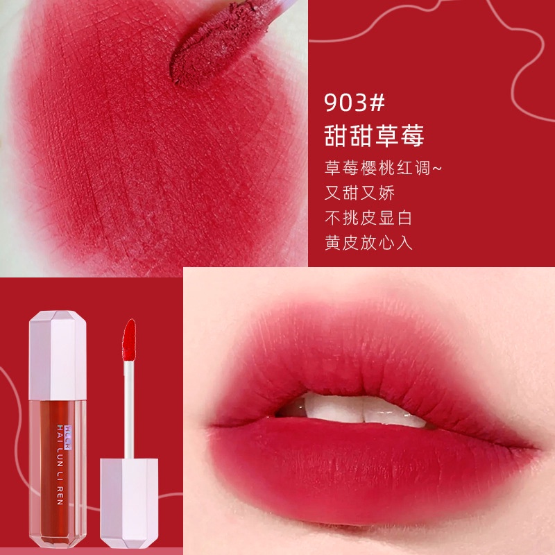 Son kem lì dưỡng ẩm cho môi HLLR nắp tam giác vỏ hồng nội địa Trung SHLLLRTAMGIAC33