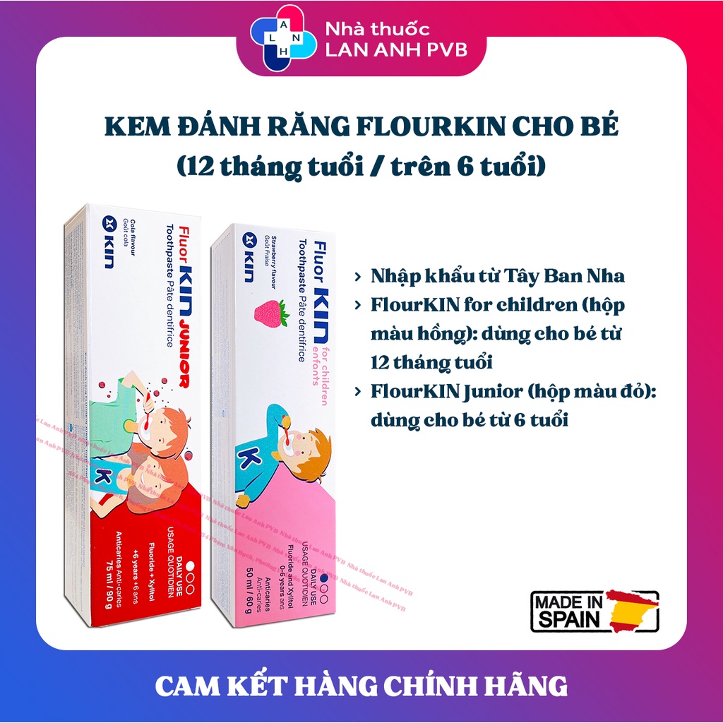 KIN | Kem Đánh Răng FluorKIN - Ngừa Sâu Răng Cho Trẻ Em Từ 12 Tháng Tuổi.