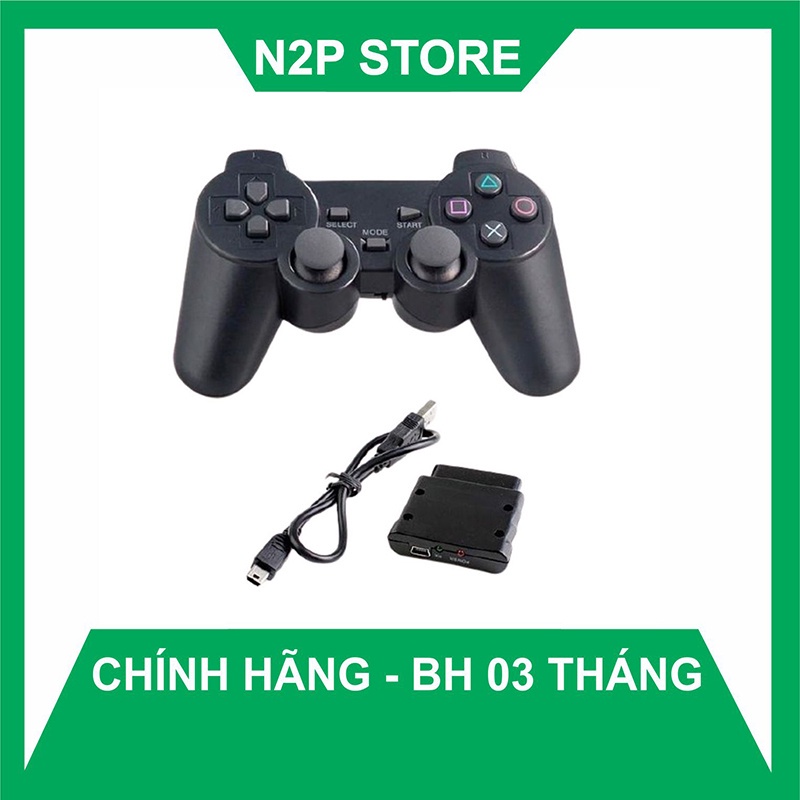 Tay cầm chơi game không dây wireless EW-008 3 IN 1 (Tương thích PS2, PS3, PC)