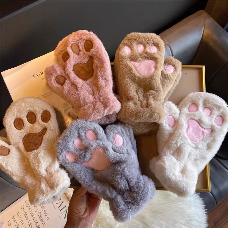 GĂNG TAY GẤU NHIỀU MÀU, Dễ thương, găng tay lông/ bông