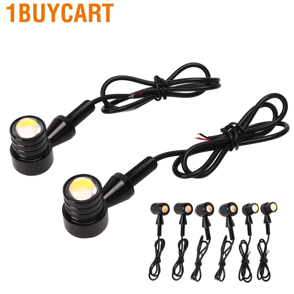 1buycart Front Rear Turn Signal Lights LED Indicators Amber Yellow DC 12V Universal for Scooter Sports Motorcycle
