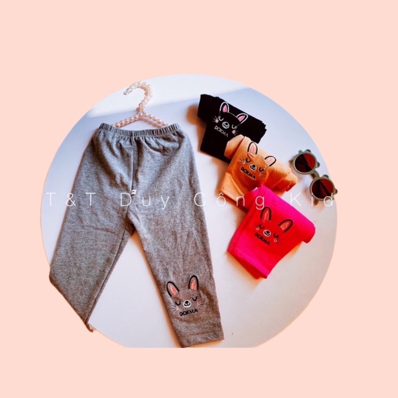 Quần lenging thêu mèo cho bé 8-18kg