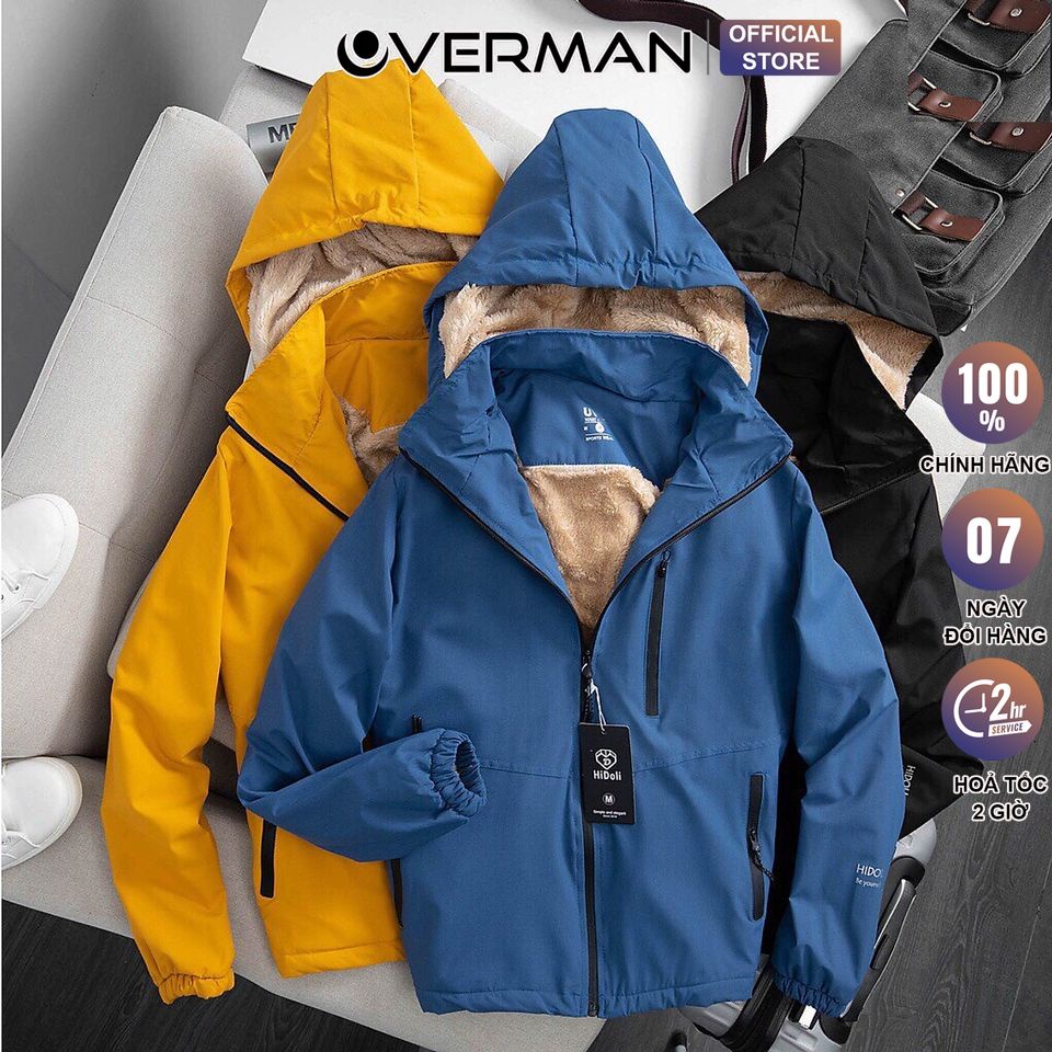 Áo gió nam nữ lót lông vải gió cao cấp phủ Nano tráng bạc unisex chống nước ngăn tia UV AG02 - Overman