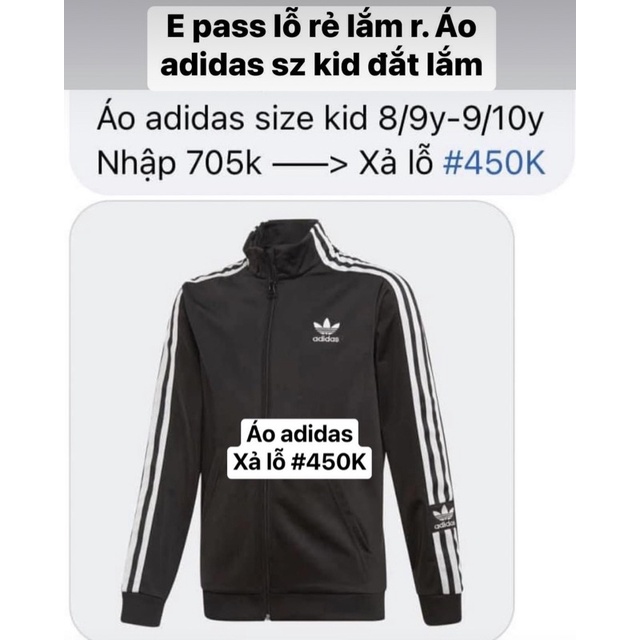 Áo nỉ Adidas cho bé trai