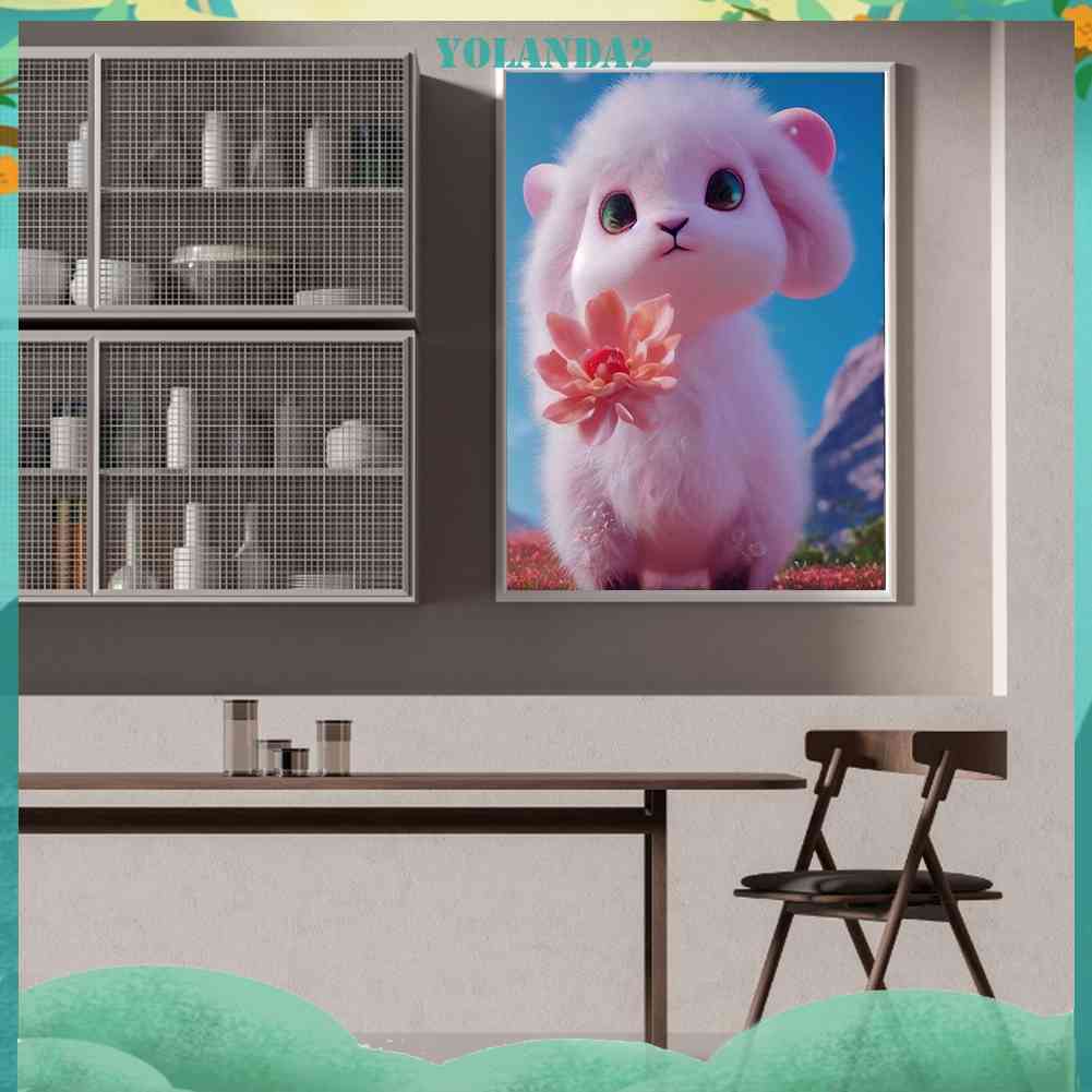 Bộ Tranh Đính Đá 5D Tự Làm Hình Động Vật 2D Trang Trí Nhà Cửa / Văn Phòng