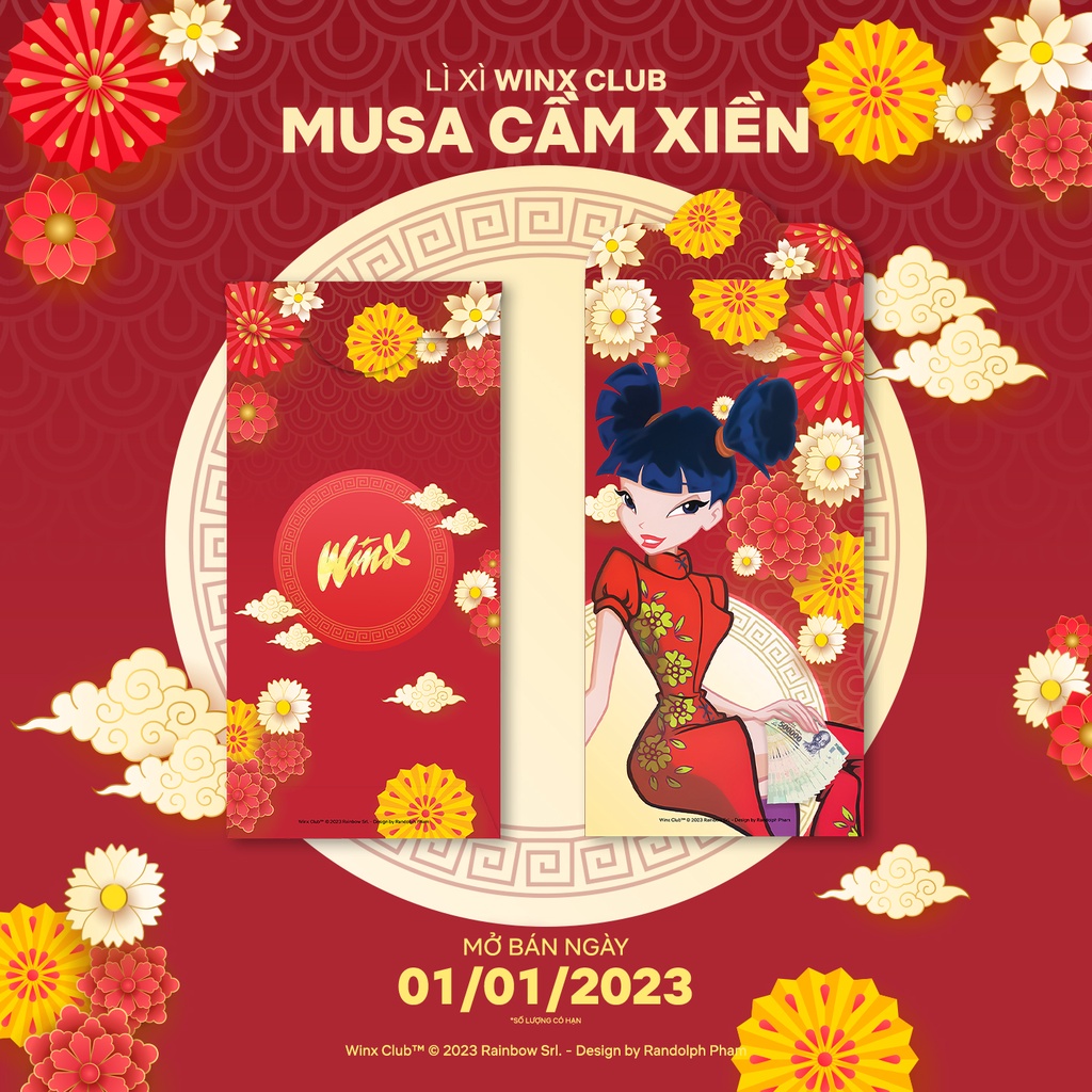 Set 10 Bao Lì Xì Winx Club Tết Quý Mão 2023 - Musa Tết