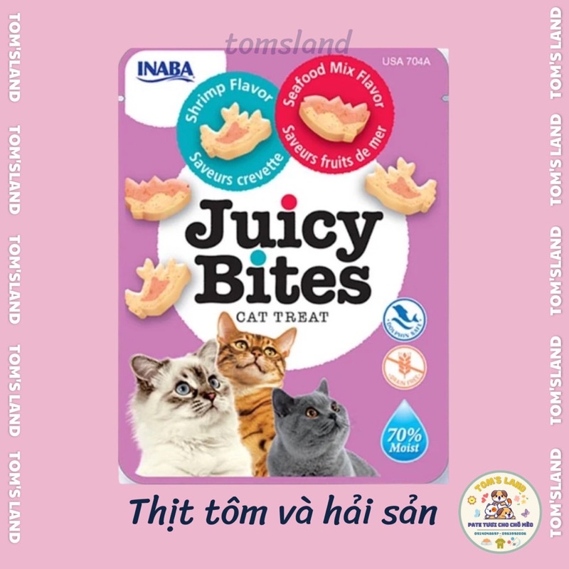 Snack Bánh Thưởng Inaba Juicy Bites Dạng Mềm Cho Mèo Nhiều Vị Hấp Dẫn - Gói 11,3g