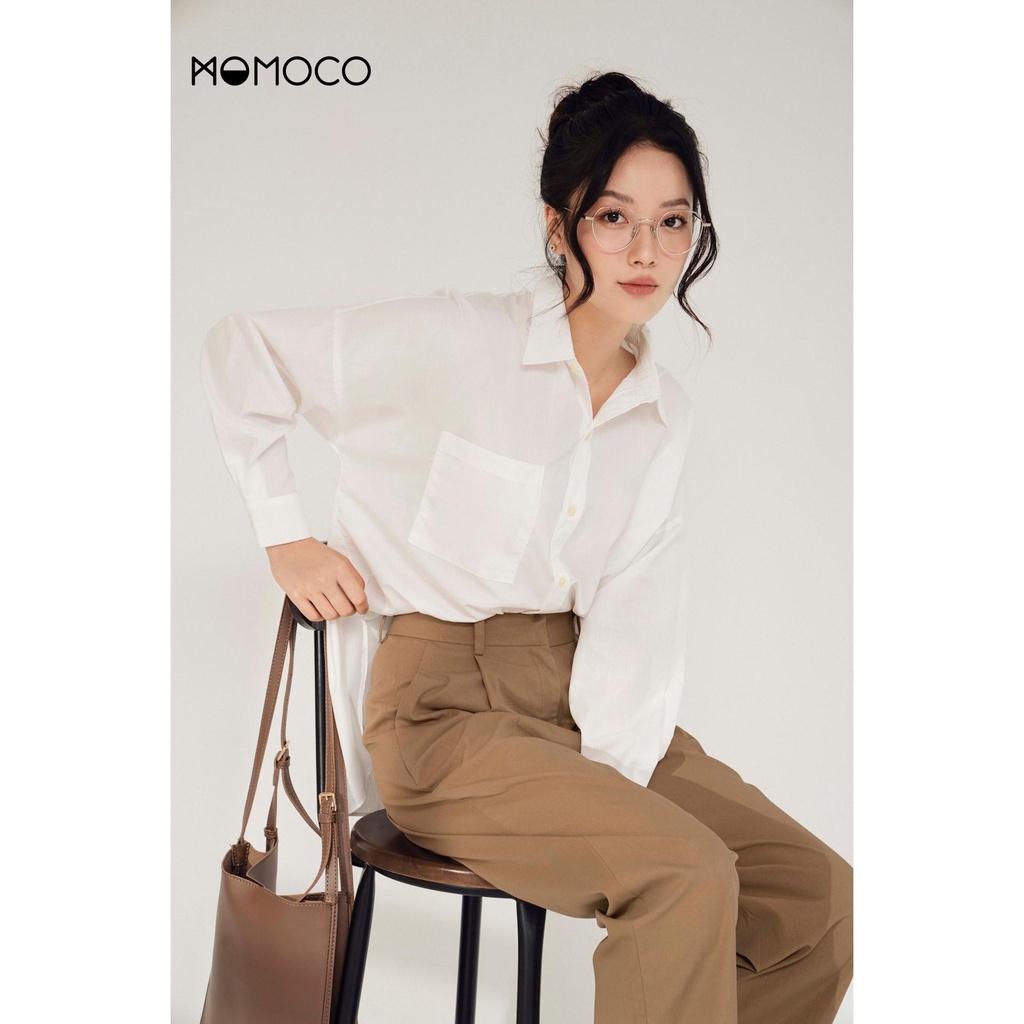Áo Sơ Mi Dài Tay Loose Shirt MOMOCO Chất Liệu Đứng Phom Ít Nhăn Thanh Lịch Phù Hợp Mọi Hoàn Cảnh M2984