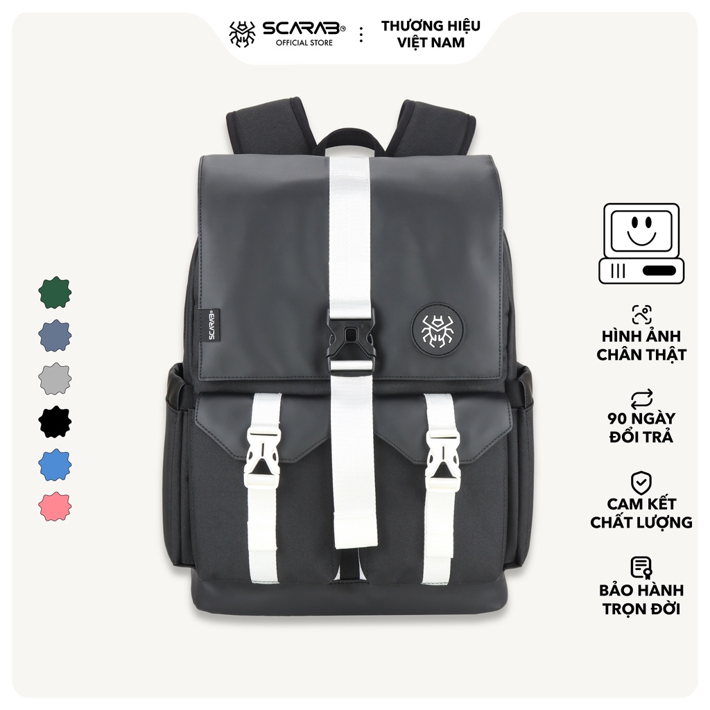 Balo Size Lớn SCARAB® STURDY Backpack Unisex - Logo Tròn