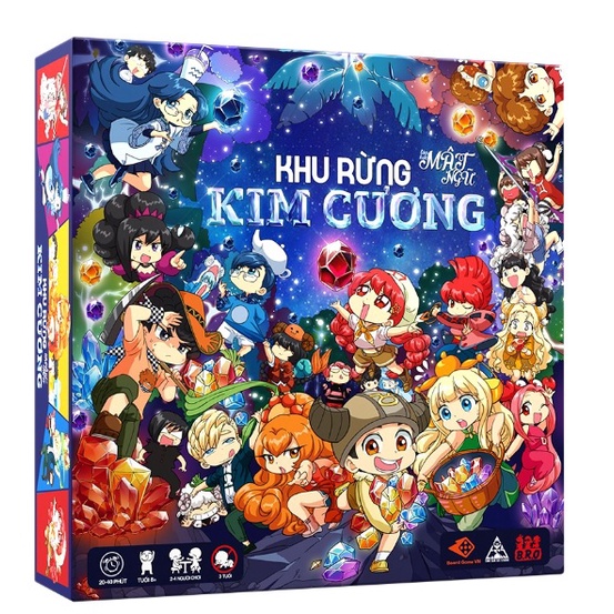 (PHIÊN BẢN2023)Board Game Khu Rừng Kim Cương, Lớp Học Mật Ngữ, Bộ Trò Chơi Cực Thú Vị cho Cả Gia Đình và Bạn Bè,Kun shop