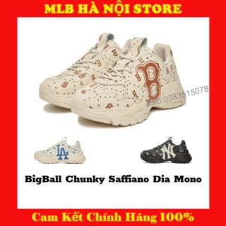 Giày MLB BigBall Chunky Saffiano Diamond Monogram Chính Hãng Giày Thể Thao Sneaker Nam Nữ MLB chuẩn Auth