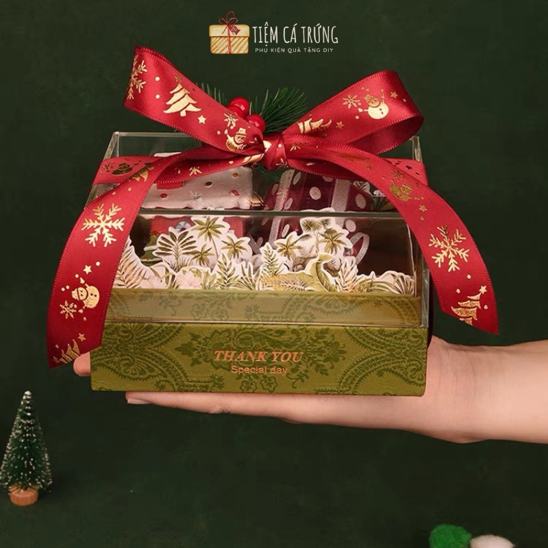 Dây Ruy Băng Lụa CHUÔNG GIÁNG SINH/QUÀ TẶNG In Chữ MERRY CHRISTMAS Bản 2.5cm - Tiệm Cá Trứng