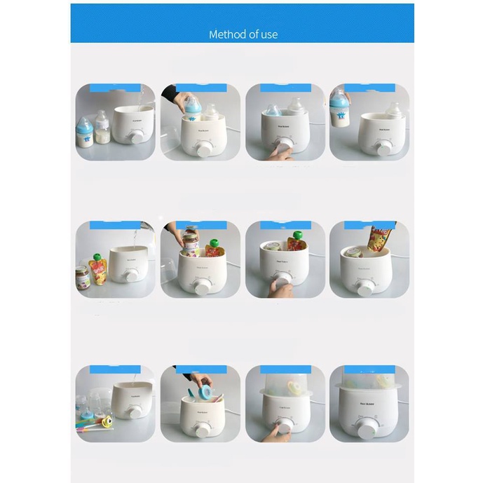 Máy hâm sữa Real Bubee 2 bình cổ rộng - Bảo Hành 12 Tháng - CHÍNH HÃNG