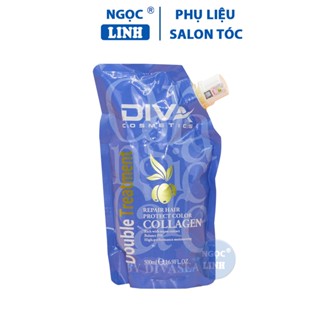 Ủ tóc Diva 500ml, dầu dưỡng Hấp Diva collagen phục hồi tóc hư tổn siêu mượt