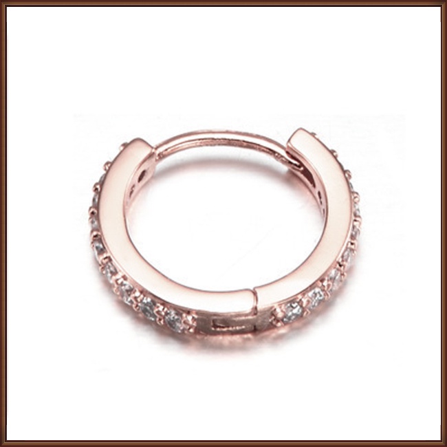 Khuyên Tai Tròn Nhỏ Đính Đá Zircon Thời Trang Cho Nữ