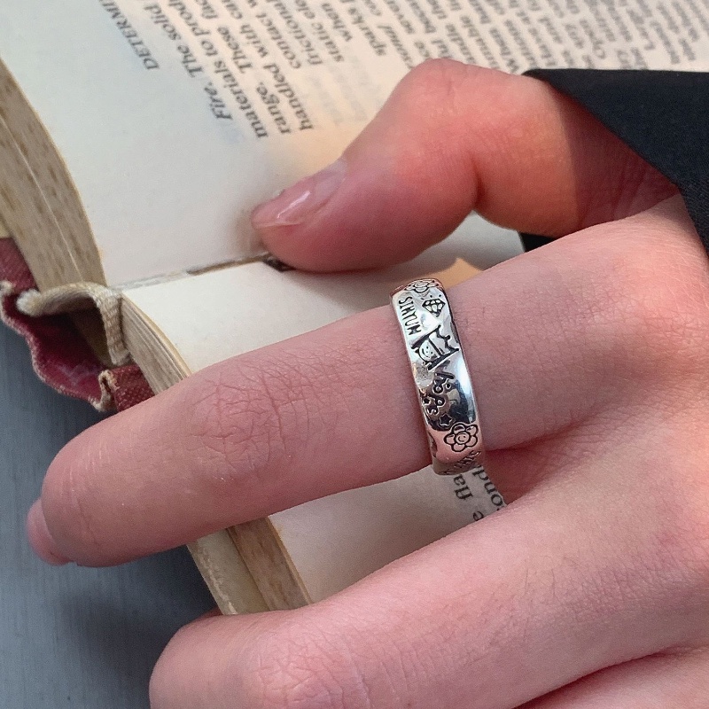 Nhẫn Hở Họa Tiết Hoàng Tử Hoạt Hình Phong Cách Cổ Điển Dễ Thương Tùy Chỉnh Thời Trang Cho Nam Và Nữ