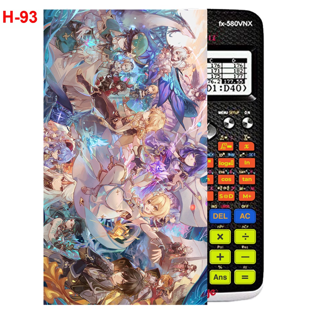 Decal Máy tính CASIO fx570, fx580, ...anime Gemshin Impact