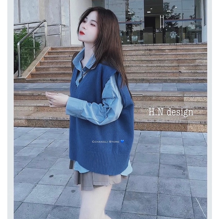 set váy dạ kẻ