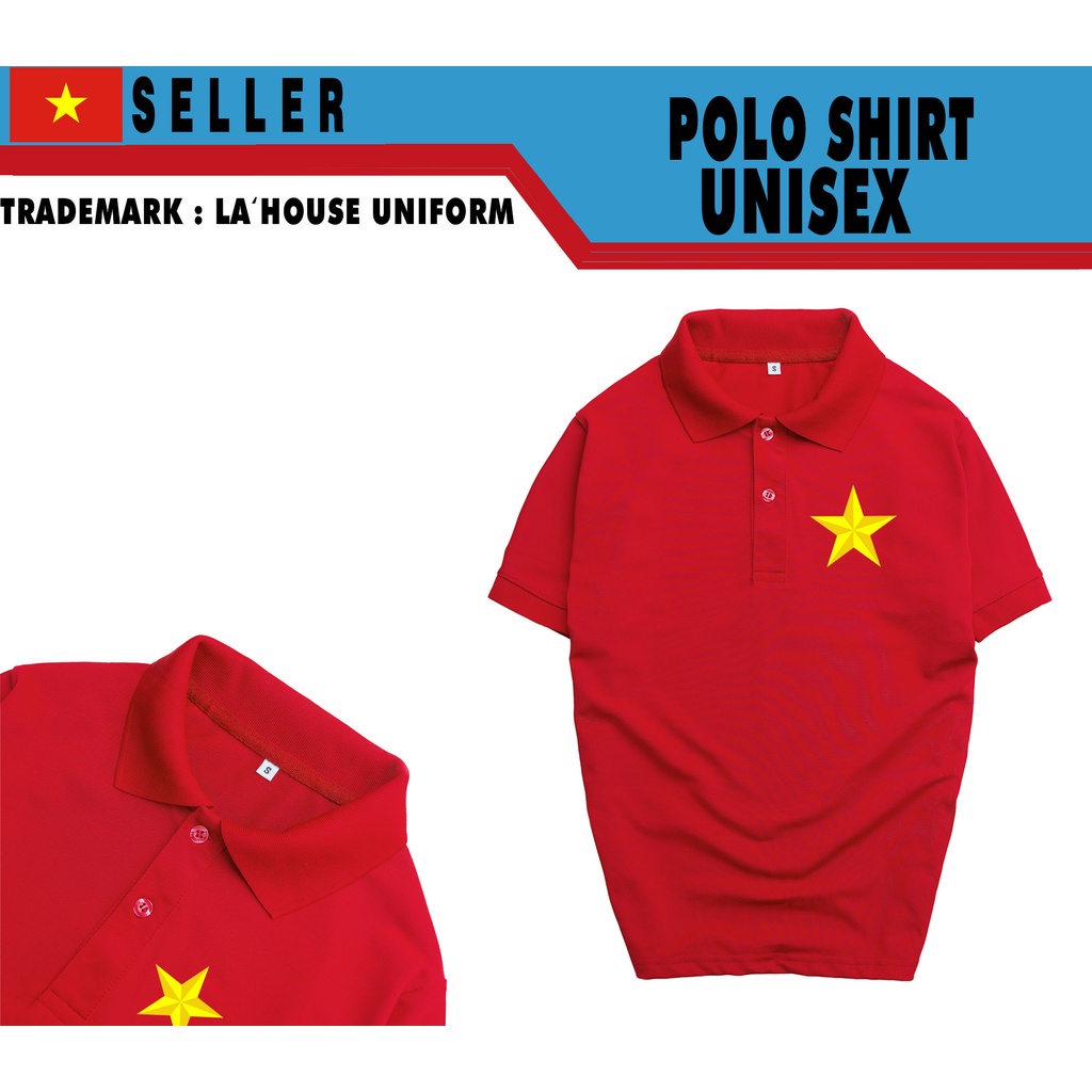 Áo thun polo cờ đỏ sao vàng việt nam - La' house Uniform | BigBuy360 - bigbuy360.vn