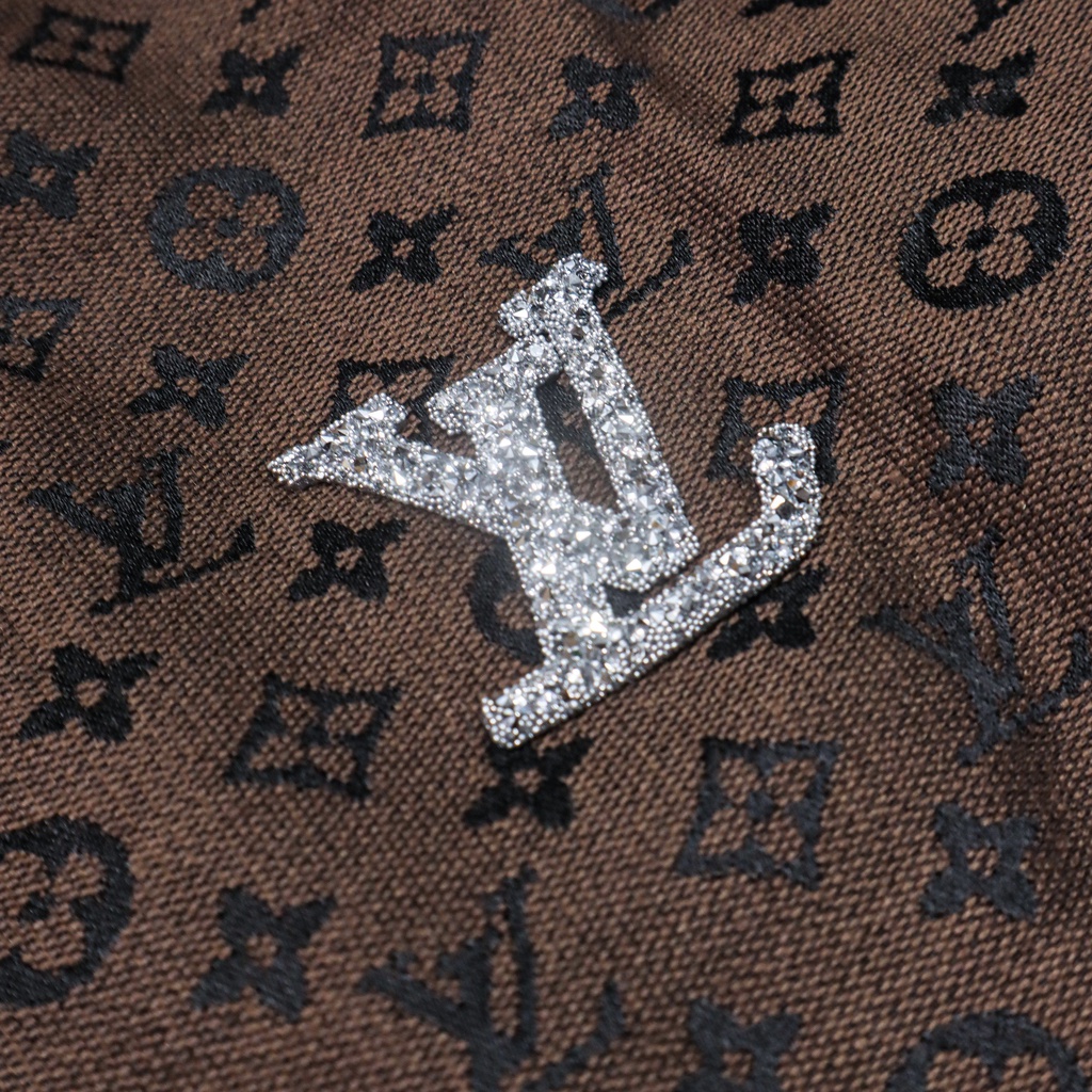 Áo Khoác Bomber Nam Di.or Phối Họa Tiết Dập Vân - Áo Khoác Bomber Đính Logo LV Cao Cấp Dành Cho Nam