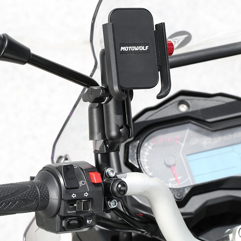 Giá Đỡ Điện Thoại Motowolf Mã 2821 Xoay 360 Gắn Xe Máy Chống Rung, Chống Cướp Giật