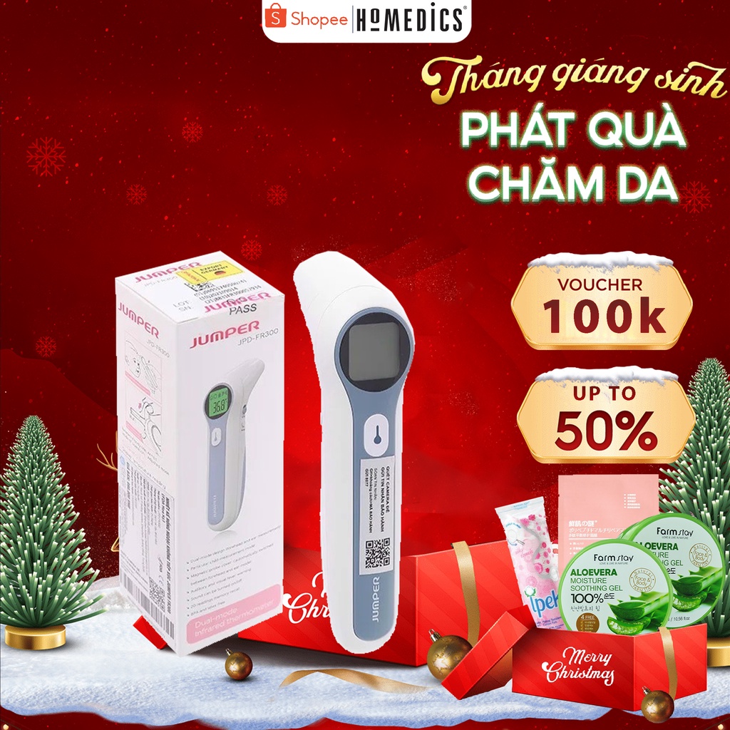 Nhiệt kế hồng ngoại đo trán & tai 4in1 Jumper FR300, nhiệt kế điện tử microlife, máy đo nhiệt độ thân nhiệt