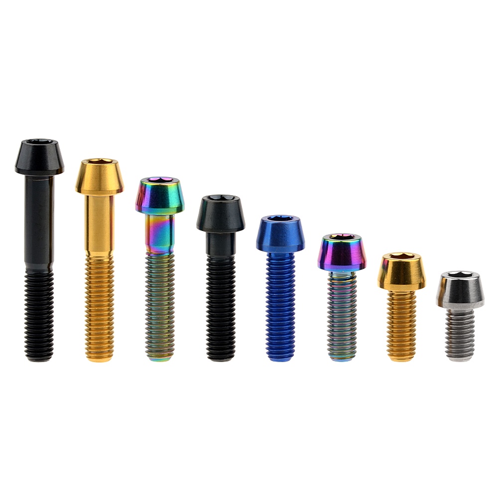 Bu Lông Titan Hình Nón Kích Thước 5 M8x15 / 20 / 25 / 30-50mm Chuyên Dụng Cho Máy Ghi Âm / Giảm Xóc Vespa / Nmax / Xmax / PCX