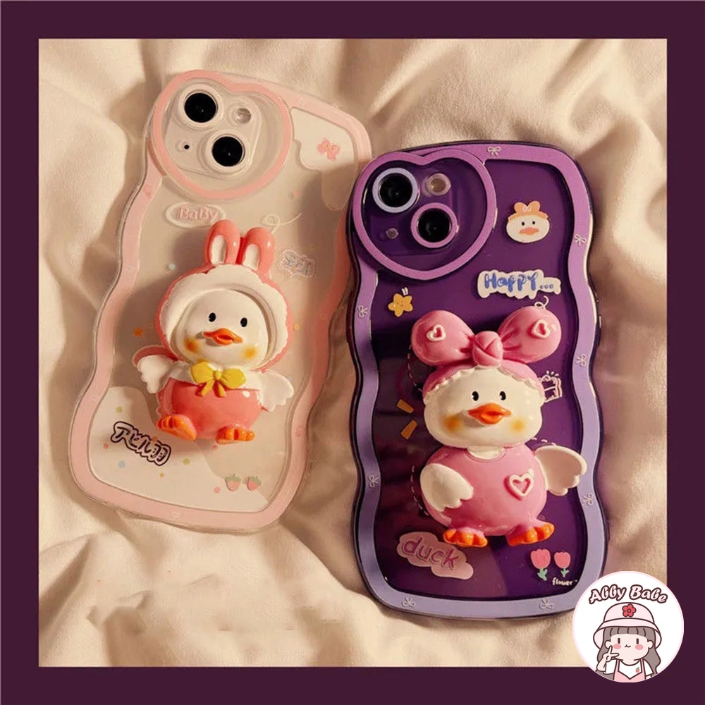 Ốp Điện Thoại TPU Mềm Chống Sốc Hình Chú Vịt 3D Cho Iphone 14 Pro Max 11 7Plus 13 12 11 Pro Max X XS 12 13 XR