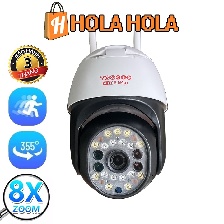 Camera không dây IP Yoosee YS2023 Zoom 8x độ phân giải 3.0Mpx tích hợp đèn LED và hồng ngoại