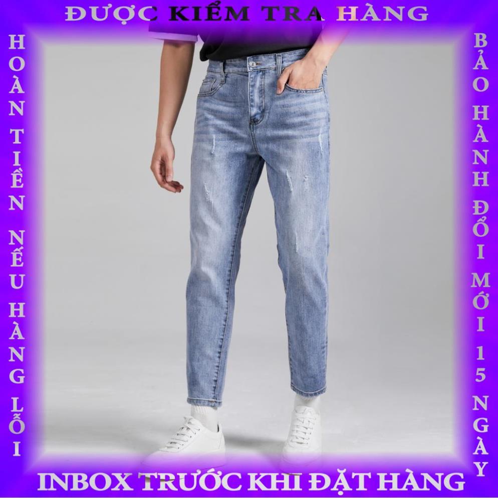 Quần jean nam slimfit thương hiệu 360 Boutique màu xanh denim - QJDOL324 hangtha
