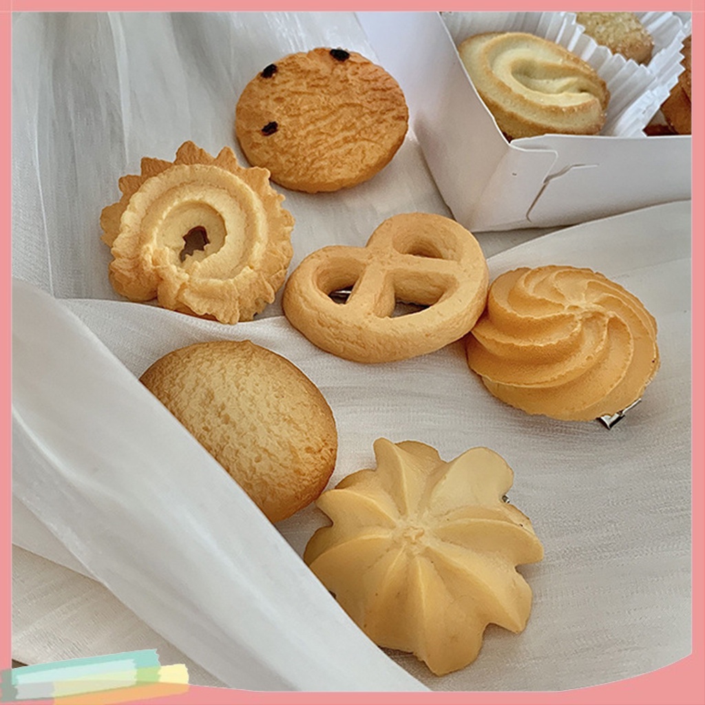 Kẹp Tóc Hình Bánh Quy Nhiều Kiểu Dáng Bằng Thép Không Gỉ Cho Nữ