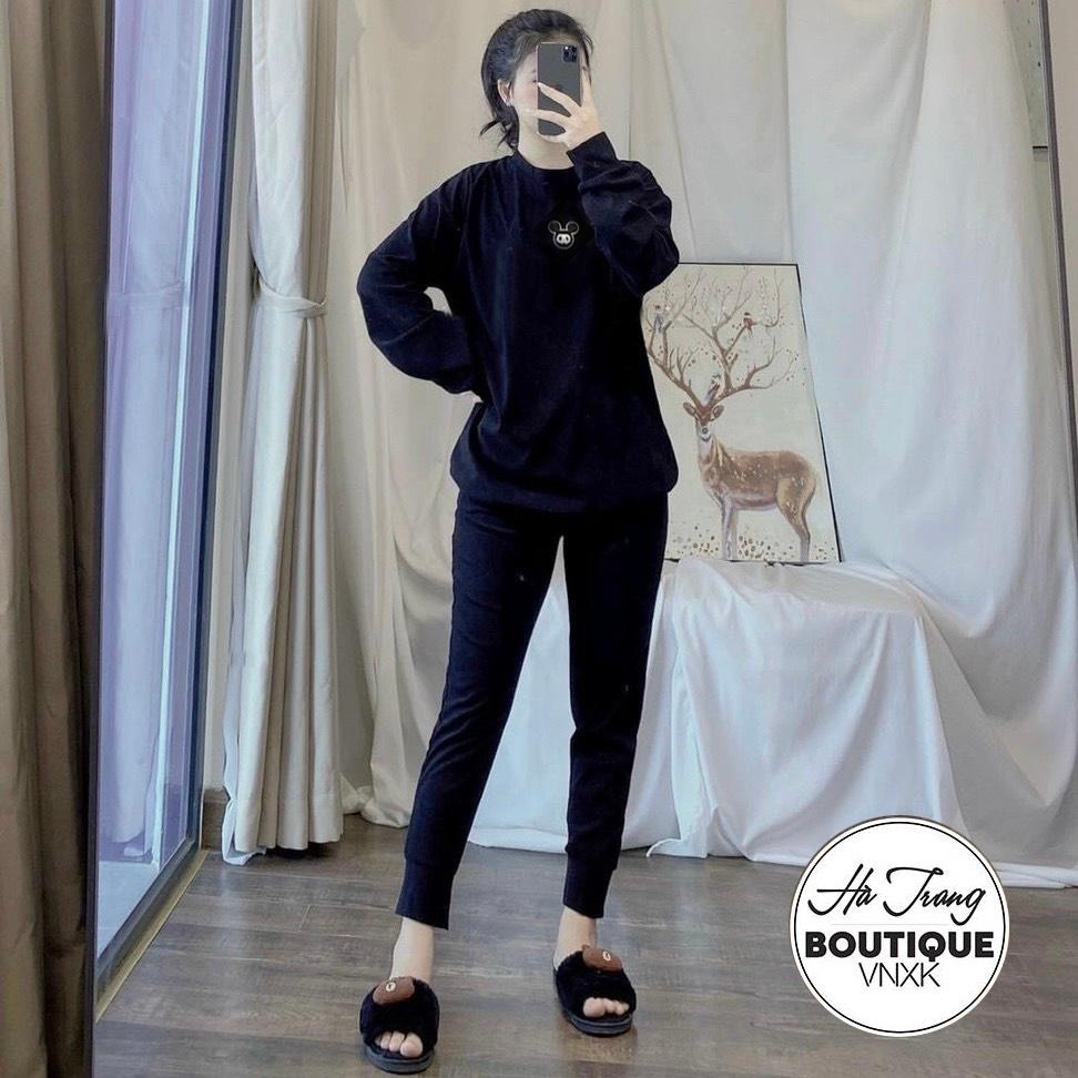 Sét nhung tăm logo Micky, sét bộ mùa đông 4 sz  Jullie.De' Clothing