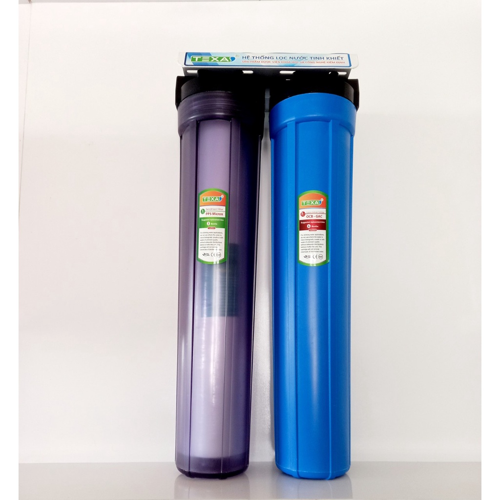 Bộ lọc sinh hoạt 2 cấp 20 inch ( 1 trong và 1 xanh )