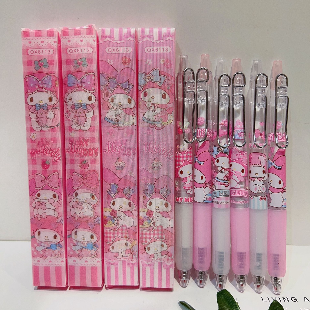 SANRIO Mới Bút Bi Họa Tiết Kuromi Mymelody Cinnamoroll Dễ Thương Cho Học Sinh