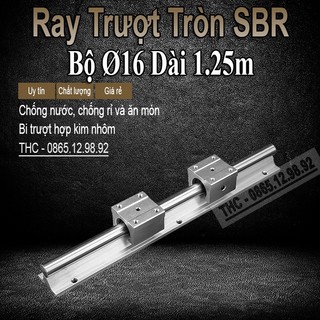 Thanh ray trượt tròn có đế sbr16 thanh trượt chống rỉ chuyển động chính xác