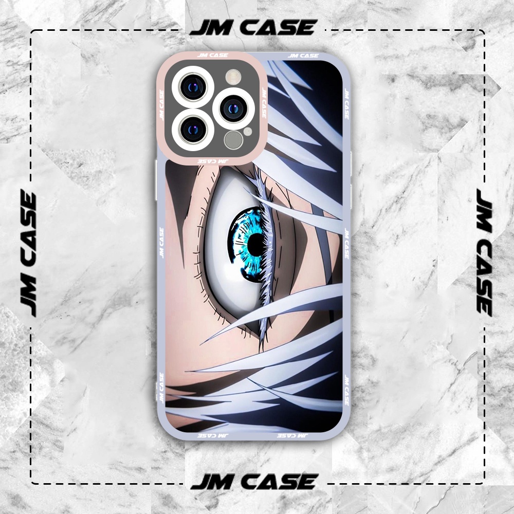 Ốp lưng iphone samsung xiaomi oppo cạnh vuông JMCase Mắt Gojo Satoru Jujutsu Kaisen Anime Manga