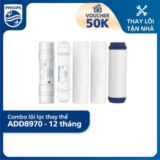 Bộ lõi thay thế dành cho máy lọc nước Philips ADD8970/74 - Combo 12 tháng