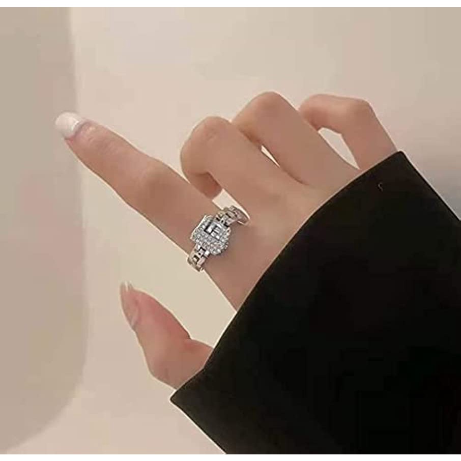 Nhẫn Hai Màu Bạc / Vàng Thiết Kế Sang Trọng Thời Trang JP5