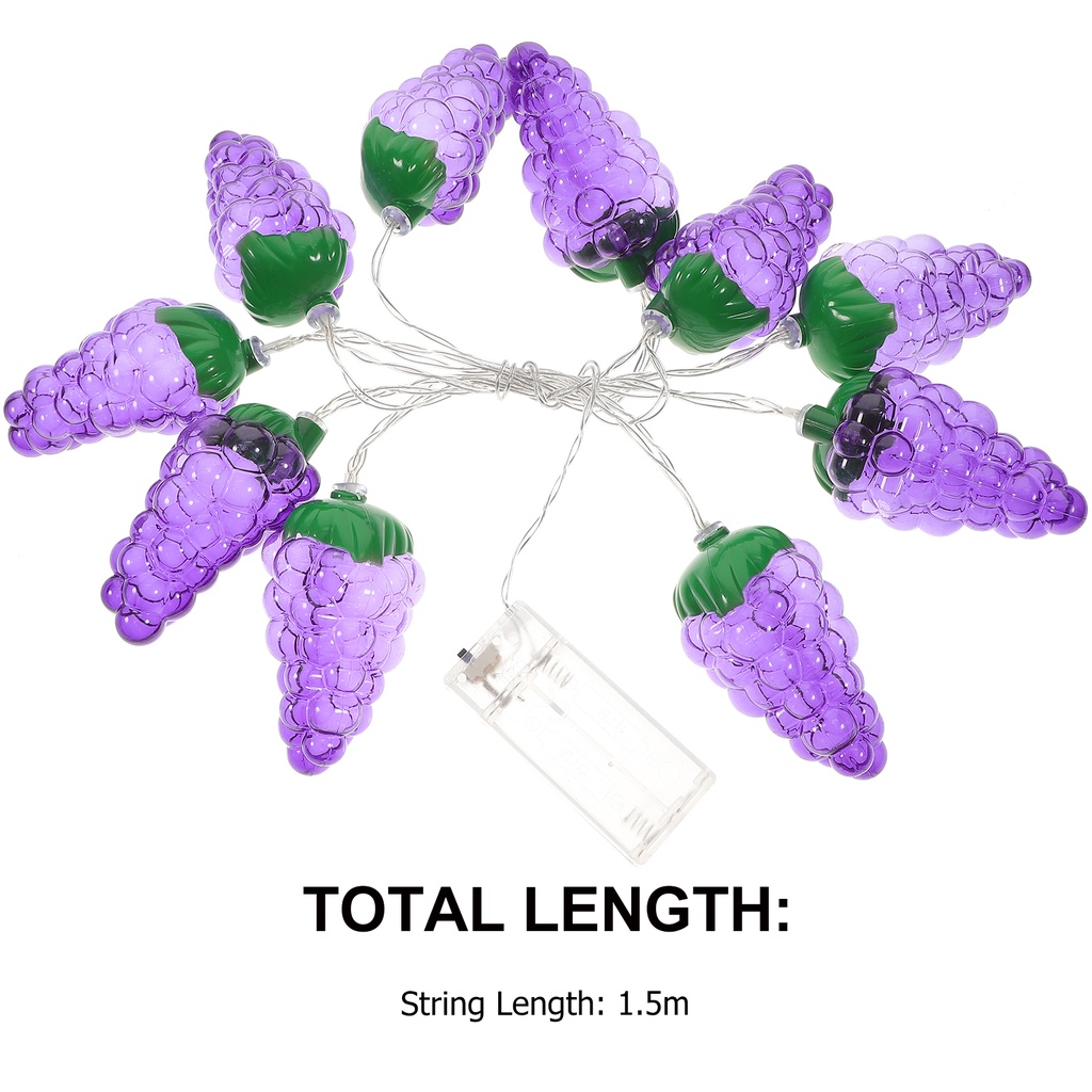 Dây Đèn LED 10 Bóng 1.5m Ánh Sáng Trắng Ấm Trang Trí Tiệc