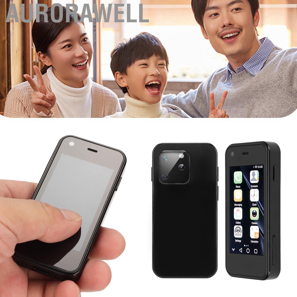 Aurorawell Smartphone Mini Size 2.5inch HD Touchscreen Lightweight Cell Phone for Working 1GB RAM 8GB ROM