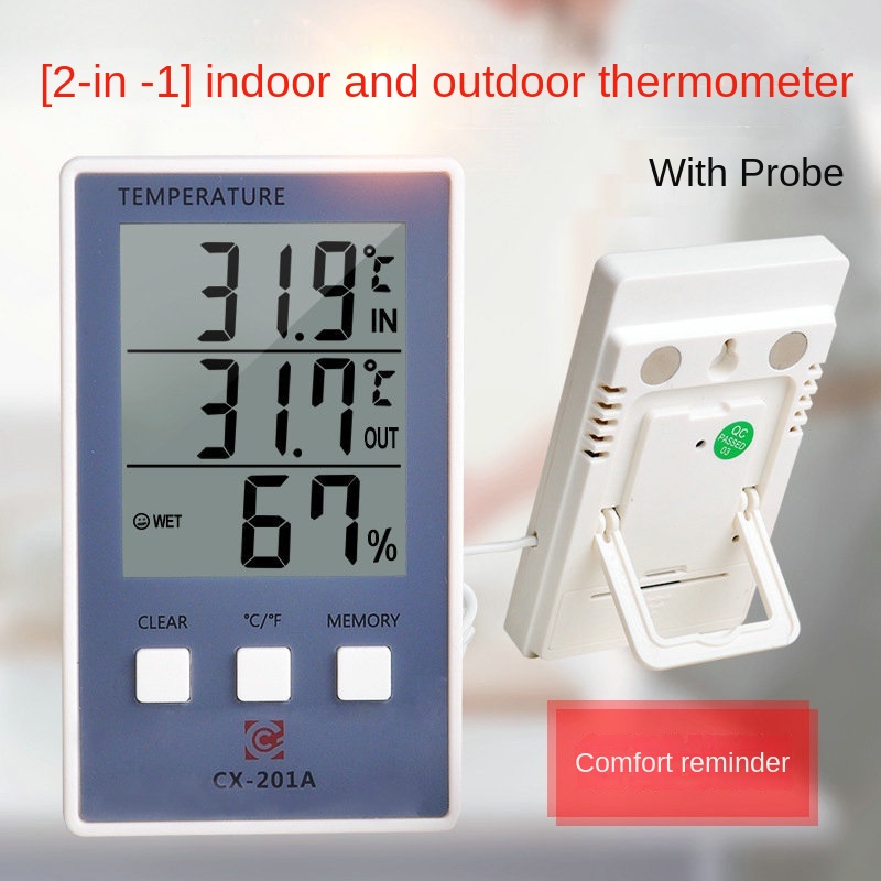 Nhiệt Kế Điện Tử Mini Với Màn Hình Hiển Thị Nhiệt Độ Hồ Cá CX-201A