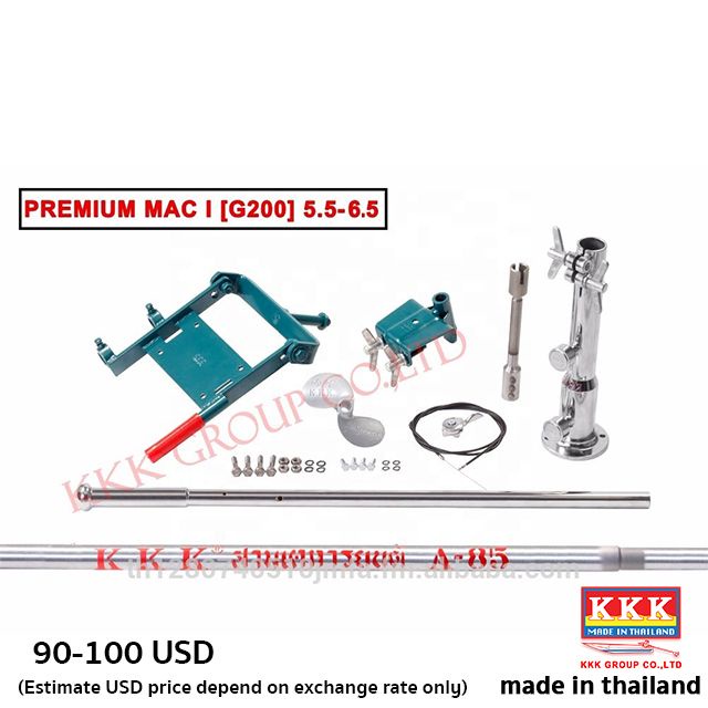 MỚI, ĐUÔI CHẠY THUYỀN THÁI LAN, THƯƠNG HIỆU KKK, CÔNG SUẤT 5.5HP, 6.5HP, 7.0HP, XUẤT XỨ THÁI LAN, gắn động cơ cốt thẳng