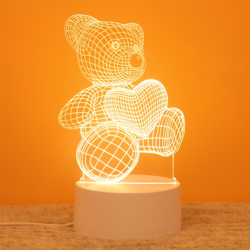 Đèn Ngủ 3D Cảm Ứng Siêu Cute Hình Thú, Phù Hợp Trang Trí Phòng Ngủ, Bàn Học