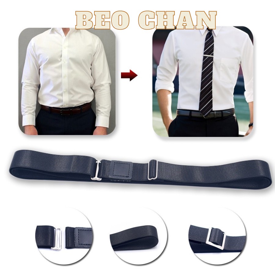 Dây Nịt Thắt Lưng nam Nữ Dây Đai Giữ Áo Sơ Mi Thẳng, Dây Đai Sơ Vin Cho Nam Nữ Beo Chan