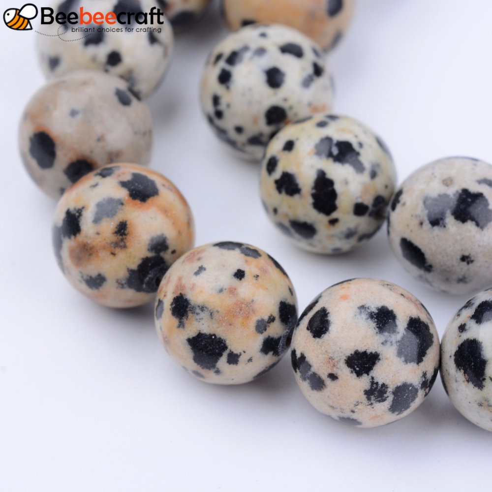 Chuỗi Hạt Dalmatian Tự Nhiên 1 Sợi 4~4.5mm: 0.8mm Khoảng 96 Hạt Xâu 15.5 inch