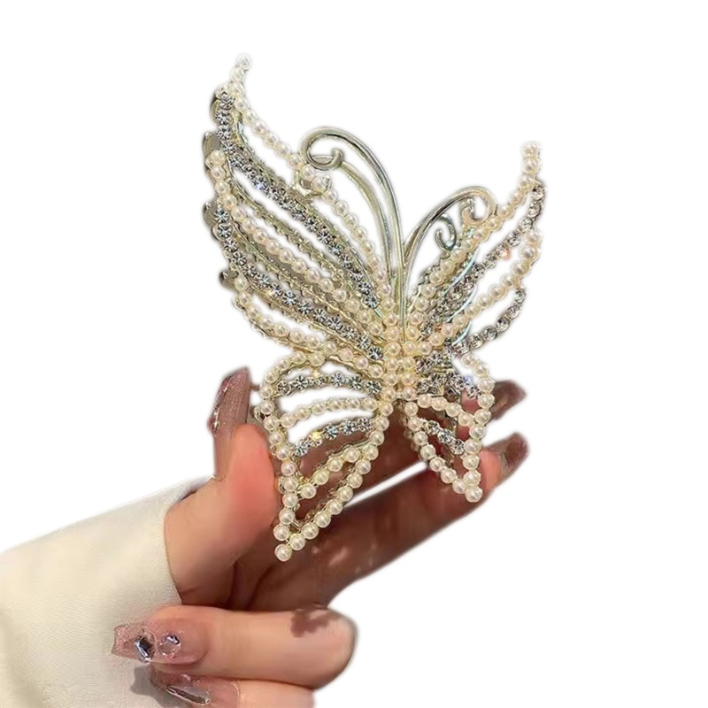 Kẹp Tóc Hình Bướm Đính Ngọc Trai Nhân Tạo Thời Trang